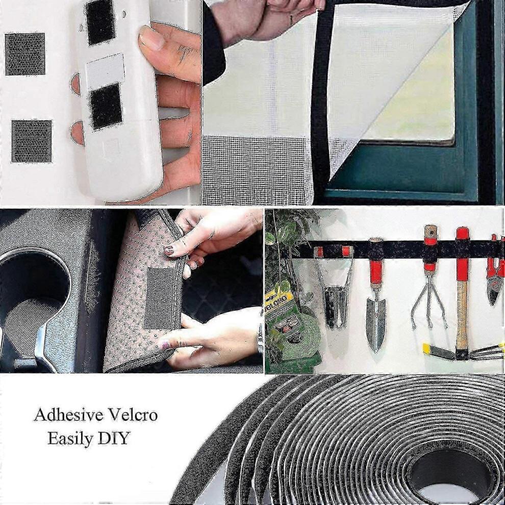 5 Metre Self Adhesive Hook and Loop Tape for Crafts, Cable Management and Home Organisation