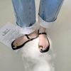 fashion Clip Toe Women Slippers Fashion Flip Flops Flat Heeld Casual Sandals Slides Black White Slip On Summer Outside Beach Shoes 35-39