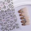 Leopard Print Bow Nail Sticker Flat European and American Maillard Style Leopard Print Sticker Fashionable Durable Decoration