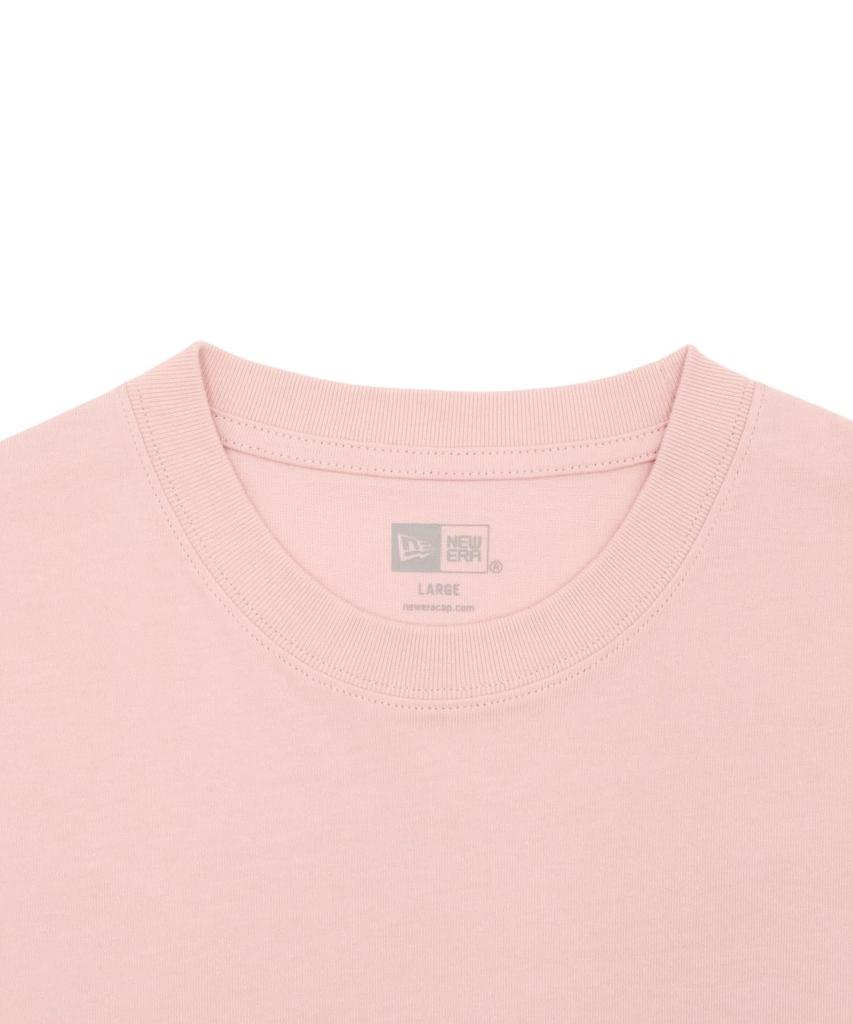 NEW ERA Short Sleeve Oversized Pink Rouge White M Cotton Tee Box Logo T-Shirt S/S