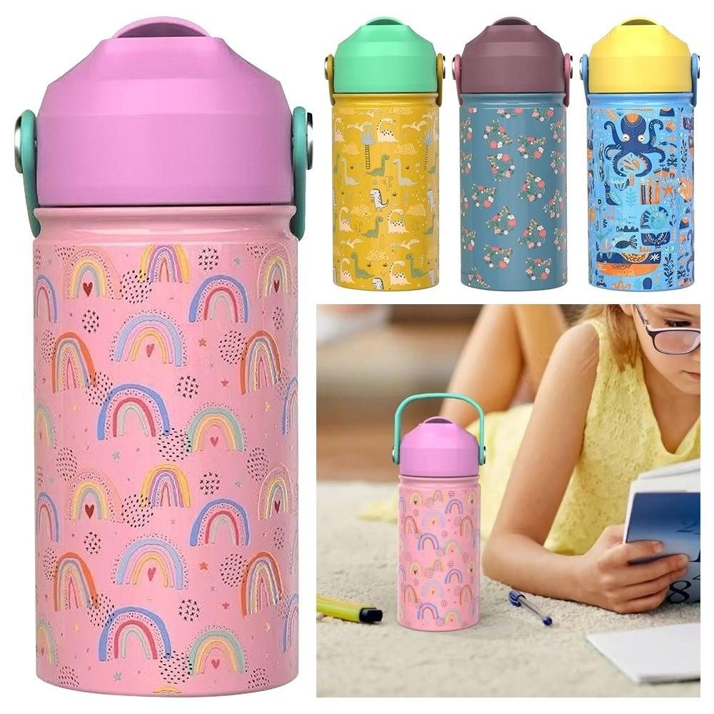 Stainless Steel Children's Water Bottle With Lid Vacuum Flask Thermo Cup  Milk Container