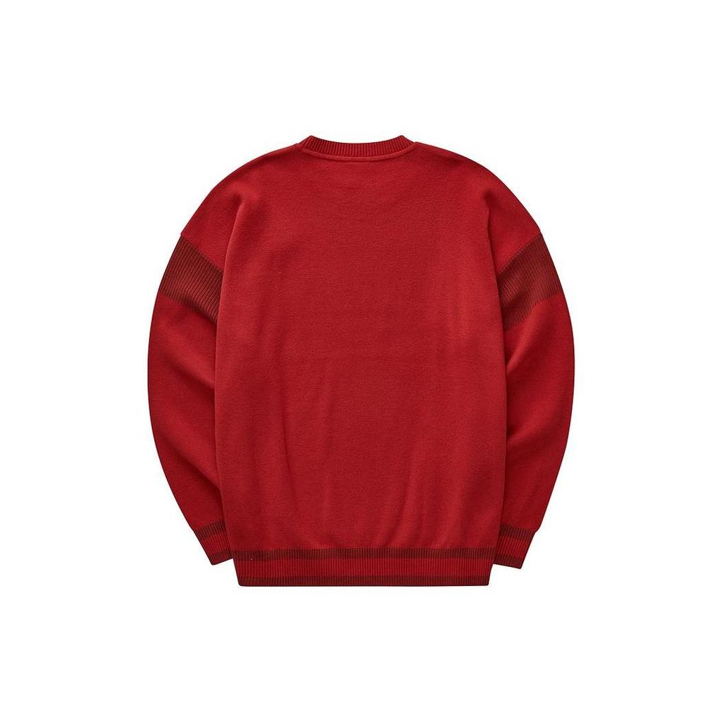 Skechers Colorful Casual Series Comfortable Versatile Classic Crew Neck Pullover Sweatshirt Unisex Sweatshirt Pale-Red L124U031-03LC