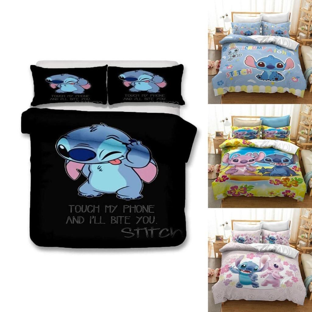 Çocuk Odası Dekorasyonu İçin Büyüleyici 3D Stitch Baskılı Lilo Stitch Nevresim Takımı