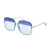 Gafas de sol cuadradas extragrandes de dos tonos Sostellaire1 Gafas de sol unisex Azules SOSTELLAIRE1-ZX9UY