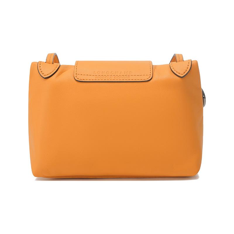 Longchamp Le Pliage Xtra Adjustable Shoulder Strap Leather Mahjong Mini Crossbody Bag Women Bags Almond-Yellow 10188987222