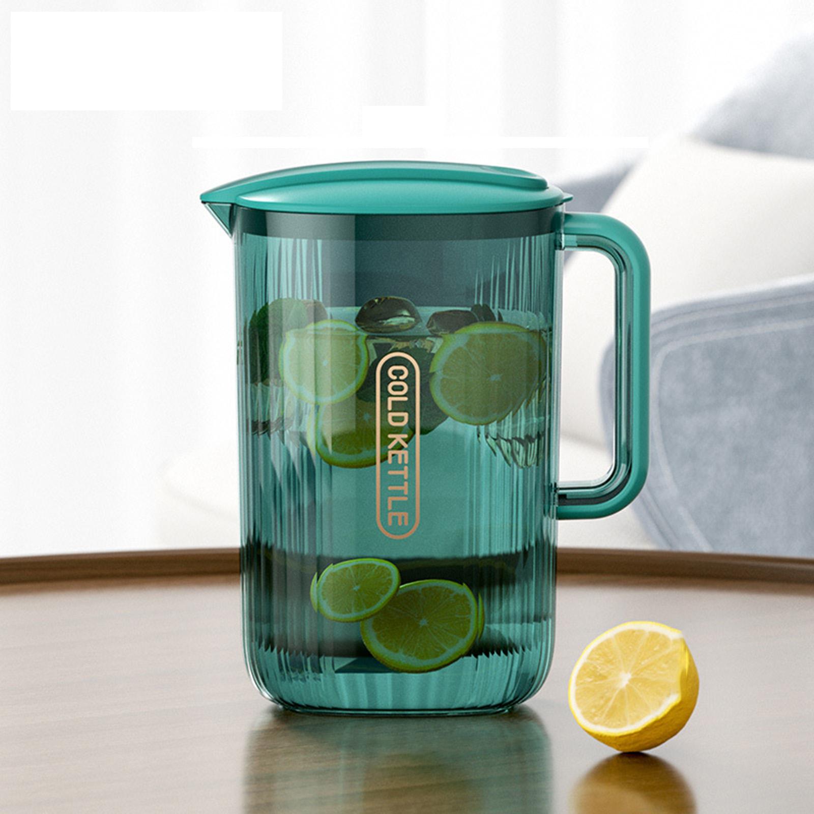 

2.2 л Кувшин для холодного чая, кувшин для лимонада и ручка с крышкой, кувшин для сока и воды, кувшин для воды для дома и офиса, кувшин для холодной воды, банка для сока зелёный