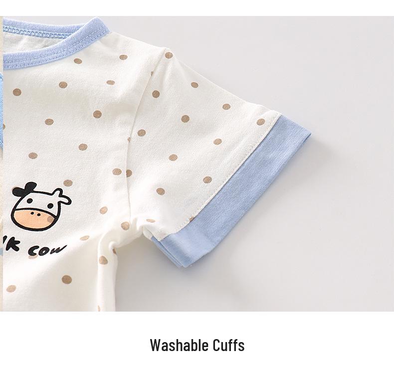 Popular Unisex Baby Summer Cotton Romper - Short Sleeve Bodysuit for Newborns