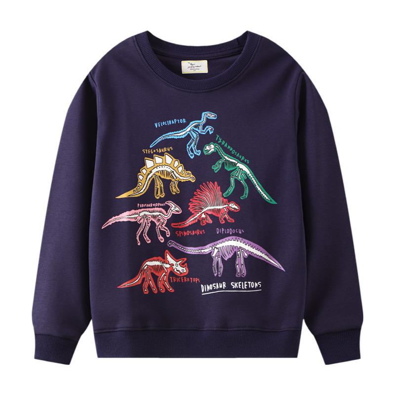 

Boys Luminous Dinosaur Hoodie: Autumn European & American Style Crew Neck, Bestseller Clothing for Kids 6T (Height 110-120cm)