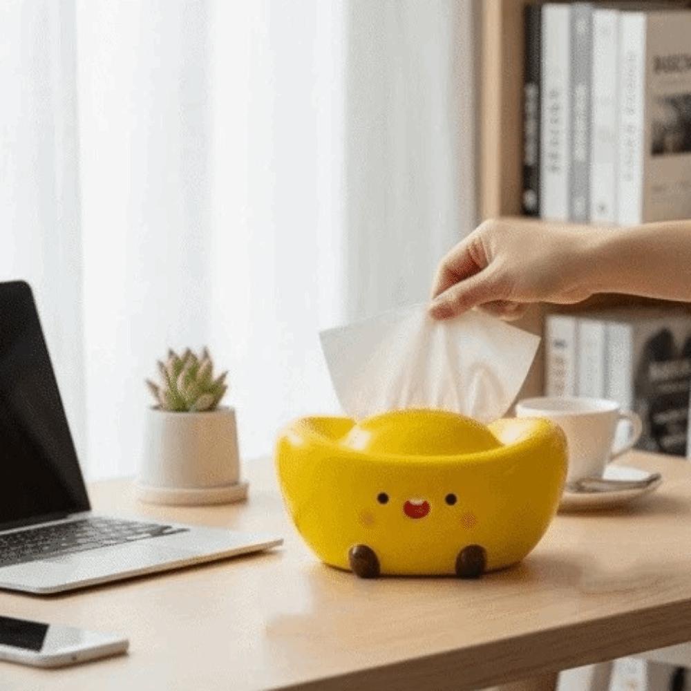 Ceramic Ceramic Tissue Box Reusable Napkin Storage Case Modern Paper Towel Holder Home Decoration