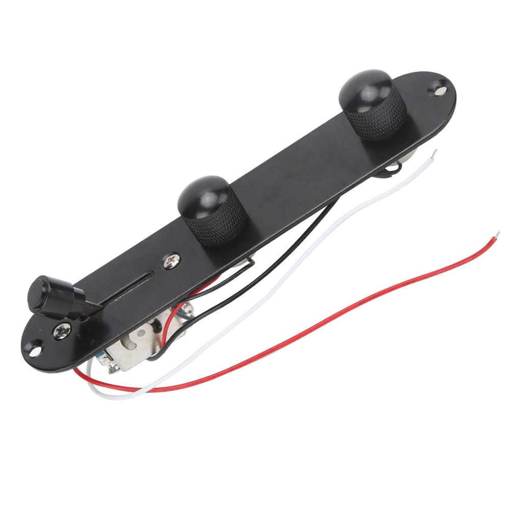Guitar Control Plate Metal for TL Chrome Plated Prewired Circuit Board Replacement AccessoriesBlack