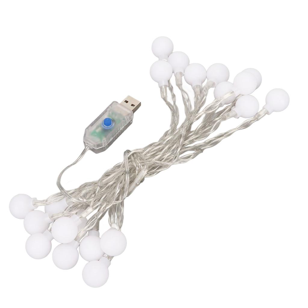 LED String Lights USB Plug and Play 8 Modes Waterproof Plug in String Lights for Indoor Outdoor Warm White