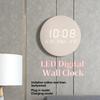 Relógio de Parede Digital LED Temperatura Data Hora Visor Multifuncional Sala de Estar Casa Quarto Relógio Silencioso Relógio de Parede Moderno
