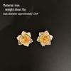 European Retro Flower Stud Earrings - Luxurious & Fashionable Metal Accessories for Women