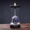 Windproof Lampshade LED Skull Ceramics Incenses Burners Waterfall Backflow Incenses Cones Holders for Home Decoration