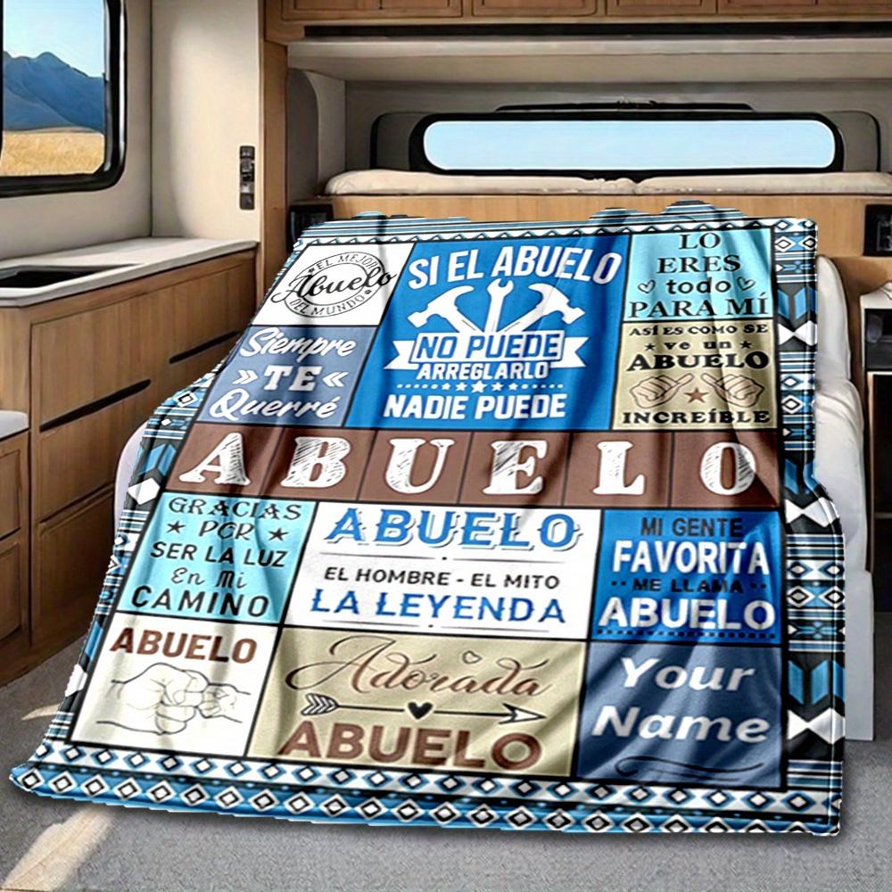 Grandpa Blanket Personalized Name Soft Comfortable Stylish Blanket Car Blanket Perfect For Travel Camping Outdoor Home Suitable For All Seasons