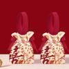 Bowknot Wedding Candy Bag Canvas Chinese Style Handbag Sweet Small Wrist Bag  Party