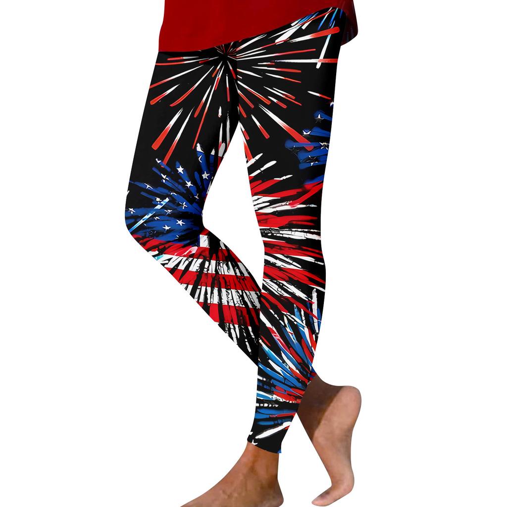 High Waisted Yoga Pants For Women Girls Colorful Print Stretchy Workout Leggings Tights