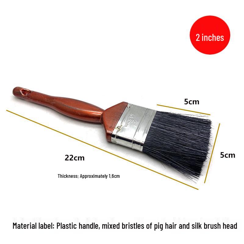 

Thick Bristle Hog Hair Brush with Wooden Handle for Oil Painting and Dust Removal