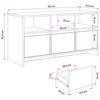 TV Stand 102 x 37.5 x 52.5 cm Black Oak Effect