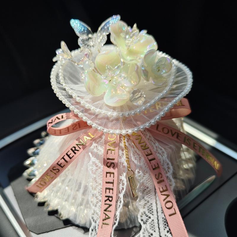 Creative Exquisite Flower Car Aromatherapy Bamboo Charcoal Deodorant Ornament For Center Console