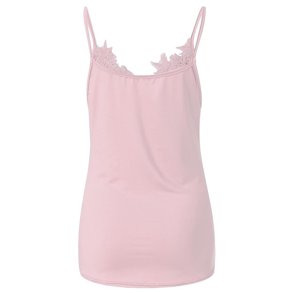 Women's Fashion Sexy Sleeveless Lace Patchwork Tank Tops Beach Wear Blouse