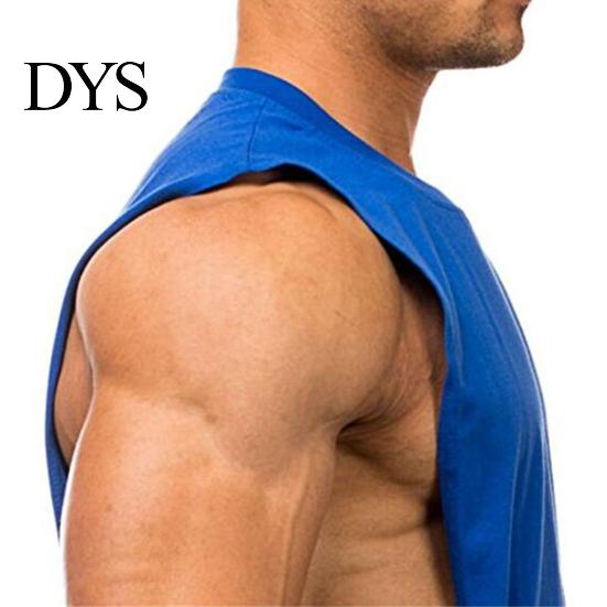 Sleeveless Vest Men Solid Color Loose Summer Round Neck Top for Fitness