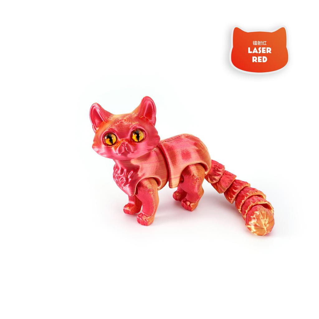 3D Printed Cute Cat Model Toys Sphynx Cat Ornament Realistic Hairless Figurine with Movable Joint Children's Funny New Year Gift