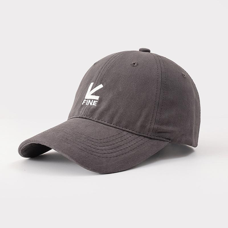 Fashion Hat Women'S Spring Summer Curved Brim Versatile Sunshade Baseball Cap Solid Color Embroidered Cotton Sunscreen Cap