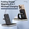 15W Foldable Magnetic Stand: 3-in-1 Wireless Charger for Phone, Watch & Earbuds