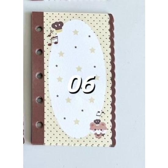 

10 Sheets of 6 Styles of cute and fragrant cheese mouse Spiral binding M5 Notebook replacement Perforated material for inner page notes
