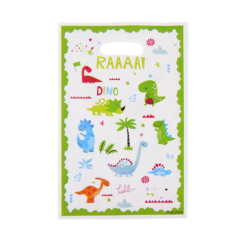 10/20/30pcs Dinosaur Gift Bag Kids Jungle Animal Birthday Party Decoration Supplies Plastic Candy Cookie Packaging Bag for Guest