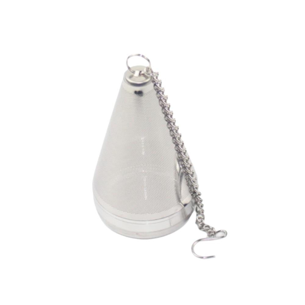 

Fine Mesh Tea Strainer with Chain Hook and Tray Tea Separation Filter Screen Spices Strainer Soup Style A