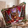 Christmas Flannel Throw Blanket Soft Warm Cozy For Sofa Bed Indoor Home Use Great Holiday Gift