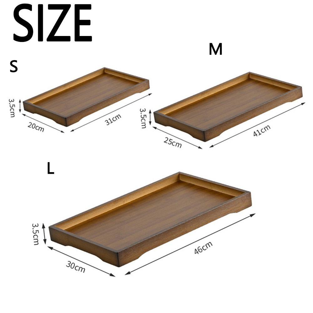 Durable Kitchen Serving Tray Rectangular Serving Platter Bamboo Food Tray  Living Room