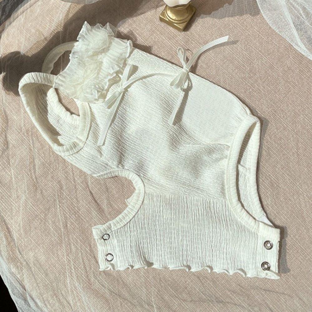 Soft Pet White Lace Camisole Cute Cat Princess Skirt Summer Pet Vest  for Pomeranian Chihuahua