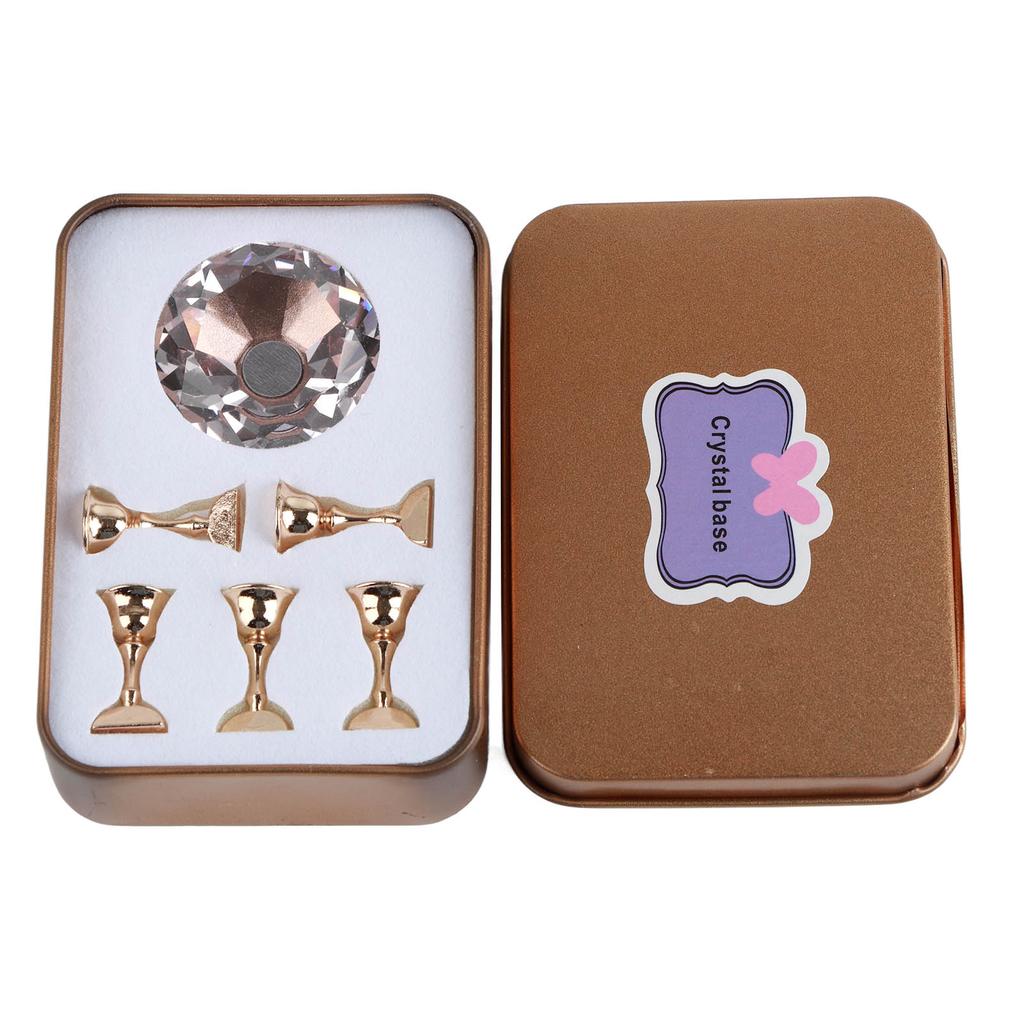 Magnetic Nail Tip Practice Stand Base   Alloy Holder Nail Art Display Stand White