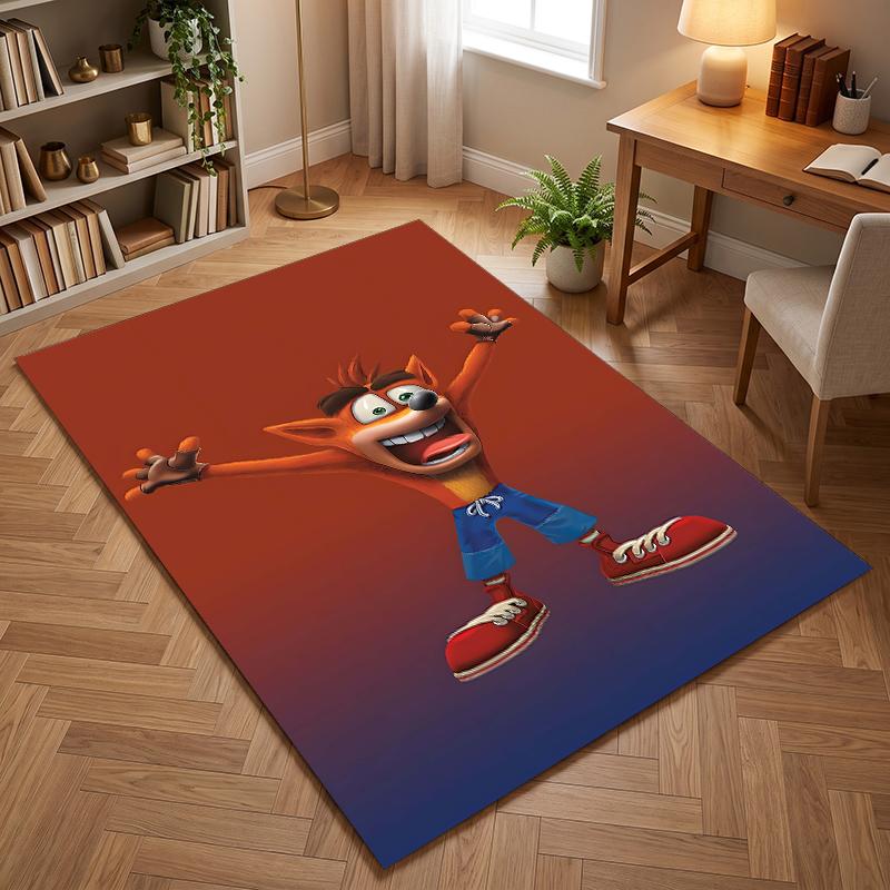 Crash-Bandicoot (5) Büroteppiche geeignet für Wohnzimmer Schlafzimmer Büros und Küchen ein Geschenk für moderne Wohnkultur