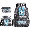 CR7 Ronaldo Backpack Football 67 Print School Bag With Shoulder Bag & Pencil Case For Student Boys Gift Daily Travel Rucksack