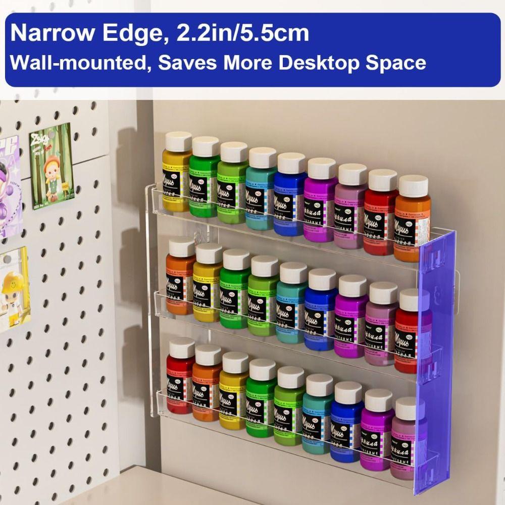 Transparenter Nagellack-Organizer 3-stöckiges Nagellack-Aufbewahrungsregal Badezimmer