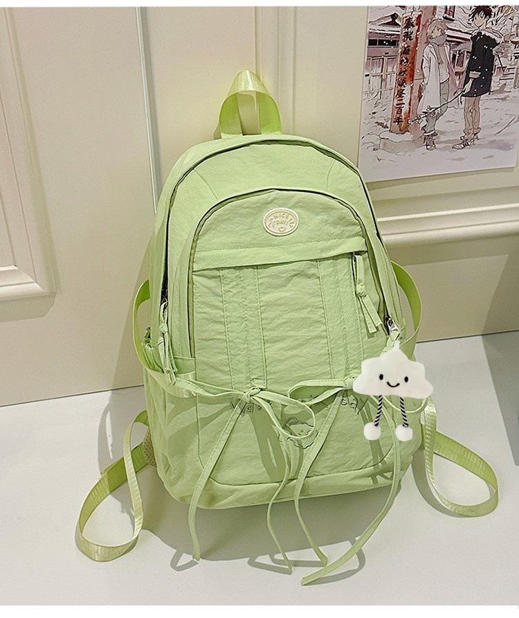School bag cute sweet bow medium high value Mori fresh travel back