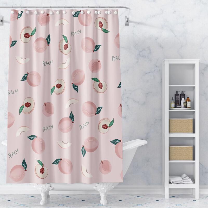 LISM Digital Print Polyester Shower Curtain Set