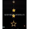 LED Christmas Decorative Suction Cup Lights Snowman Tree Star Curtain Battery Operated Holiday Lighting Set