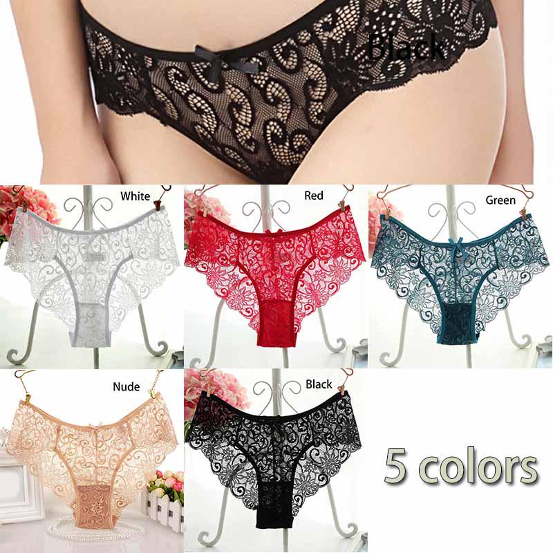 Kadın Seksi Üçgen P Orta Bel Dantelli Külot Şeffaf Moda Yumuşak