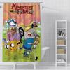 Tenda da Doccia Impermeabile Tessuto in Poliestere Pittura Colorata Tende da Bagno Adventure Time Decorazione Bagno di Casa Tenda con Ganci