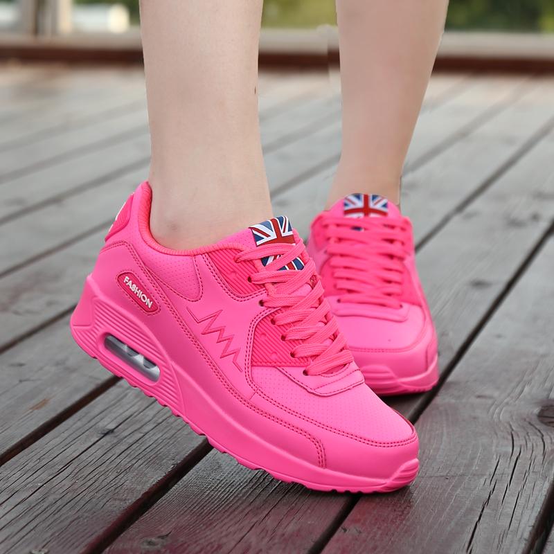 Fashion Air-cushion Sneakers Women PU Leather Casual Sports Shoes Breathable Dancing Platform Shoes Running Shoes