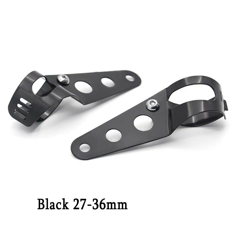 Motorcycle Headlight Mount Bracket Fork Ear Chopper Headlamp Holder Clamp Adjustable Motor 27-36mm 38-48mm Universal