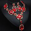 Elegant Crystal Gemstones Necklace And Earrings Set Sparkling Jewelry Set For Formal Occasions Featuring Vintage Designs