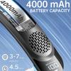 Portable Neck Fan, 4 Turbo Neck Fan, 4000 mAh Battery Operated, USB Rechargeable Personal Fan, 3 Speeds, 360° Cooling Airflow