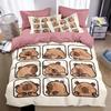 Cartoon Cute Capybaras Duvet Cover 3D Printed Quilt Cover And Pillowcase Bedding For Children And Adult Set Queen Size 2/3Pcs