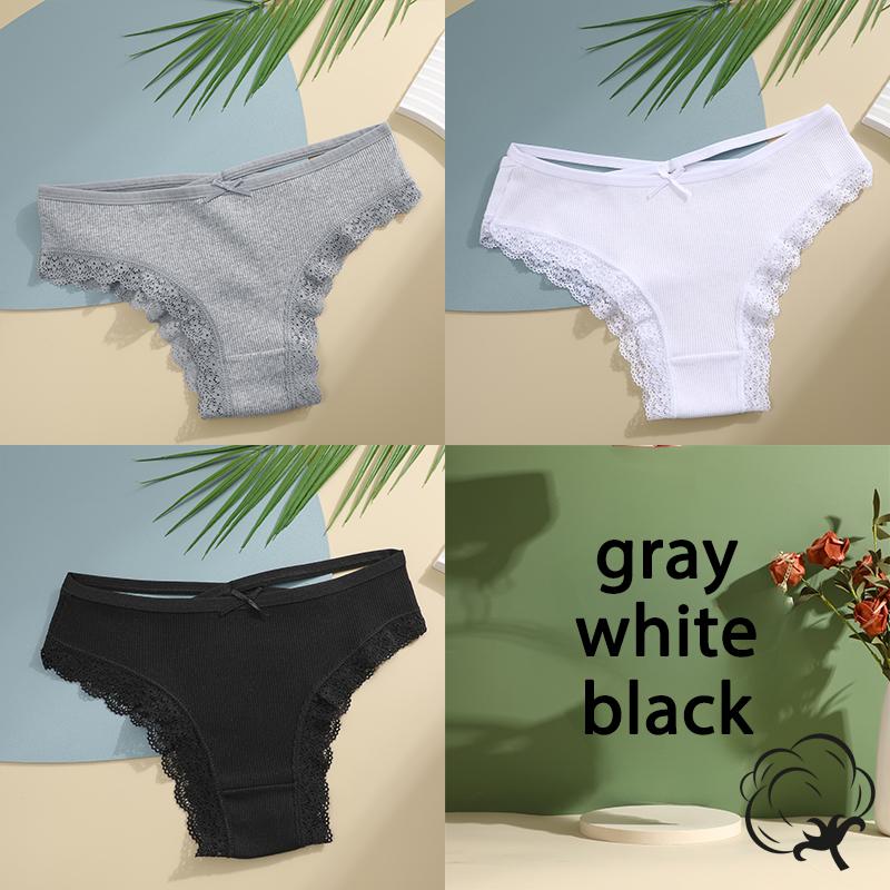 3 pezzi/set slip in cotone da donna mutandine a vita media biancheria intima sexy da donna mutandine con fiocco e spalline intimo comodo da donna